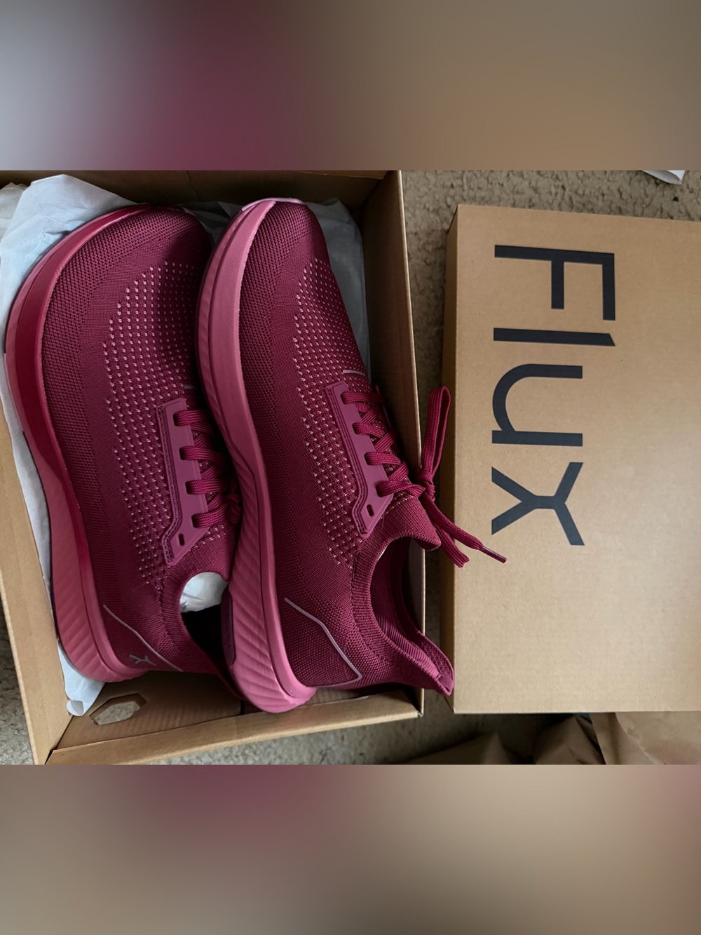 Flux Women's Burgundy Athletic Sneakers